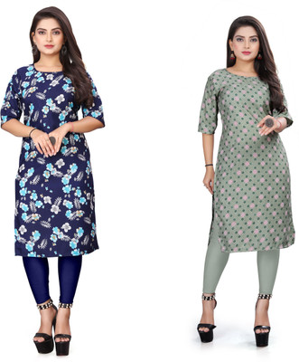 RIDDHI COLLECTION MALL Women Printed A-line Kurta(Multicolor)