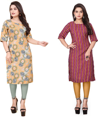 deshmi fashion Women Printed A-line Kurta(Multicolor)