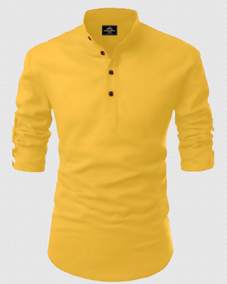 LIMRO Men Solid Straight Kurta(Multicolor)