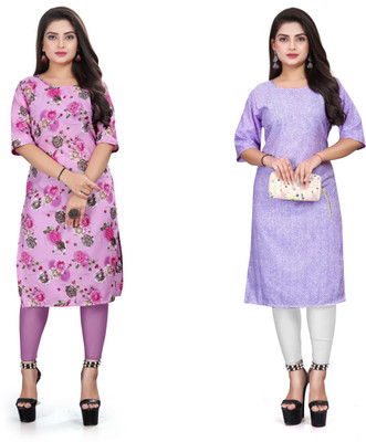 RIDDHI COLLECTION MALL Women Printed A-line Kurta(Multicolor)
