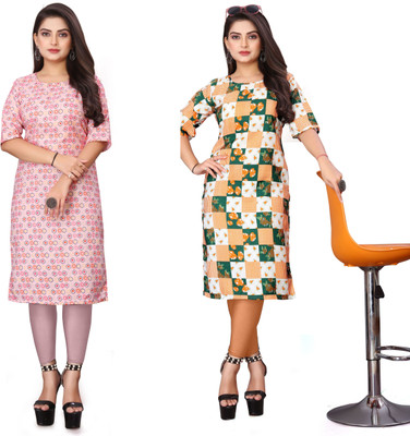 Vishwa Collection Mall Women Printed A-line Kurta(Multicolor)