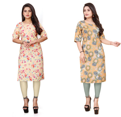 deshmi fashion Women Printed A-line Kurta(Multicolor)