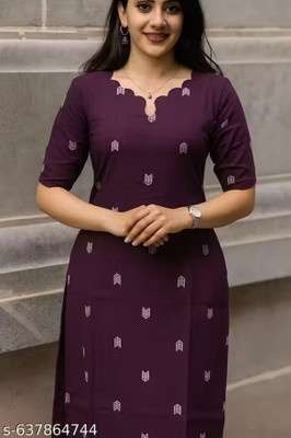 MODLI 20 FASHION Women Printed Kurta(Purple)