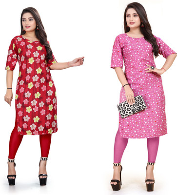 ANITA LYCRA Women Printed A-line Kurta(Multicolor)