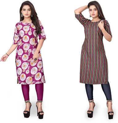 RIDDHI COLLECTION MALL Women Printed A-line Kurta(Multicolor)