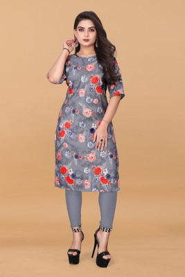 KNG TEXTILE Women Printed A-line Kurta(Multicolor)