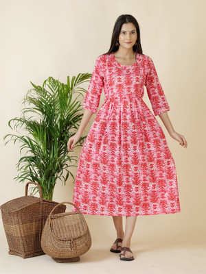 Moda Rapido Women Printed Anarkali Kurta(Multicolor)