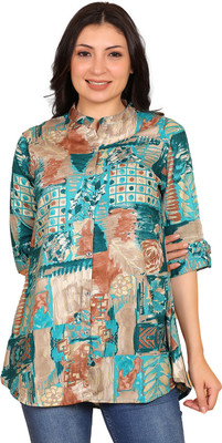 StyFun Women Printed Straight Kurta(Green)