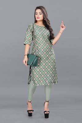 Jayshree Fab Women Printed A-line Kurta(Multicolor, Green)