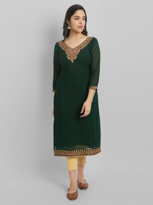 Jash Creation Women A-line Green Dress