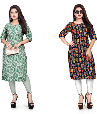 PAFASHION Women Printed A-line Kurta(Multicolor)