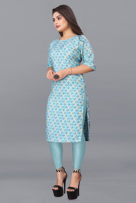 Jayshree Fab Women Printed A-line Kurta(Light Blue)