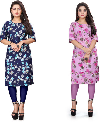 RIDDHI COLLECTION MALL Women Printed A-line Kurta(Multicolor)