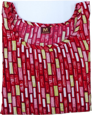 KNG TEXTILE Women Printed A-line Kurta(Maroon)