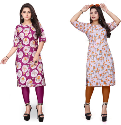 PAFASHION Women Printed A-line Kurta(Multicolor)
