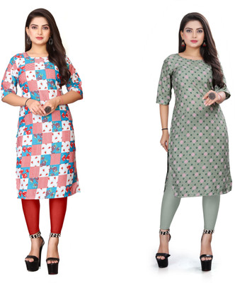PAFASHION Women Printed A-line Kurta(Multicolor)
