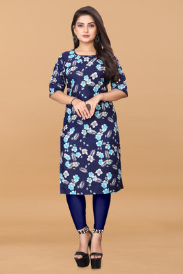 JAYA DESIGNER Women Printed A-line Kurta(Blue)