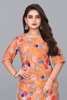 SANJUGARMENT Women Printed Straight Kurta(Multicolor)