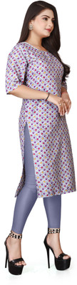 KURTIFABRIC Women Printed A-line Kurta(Multicolor)
