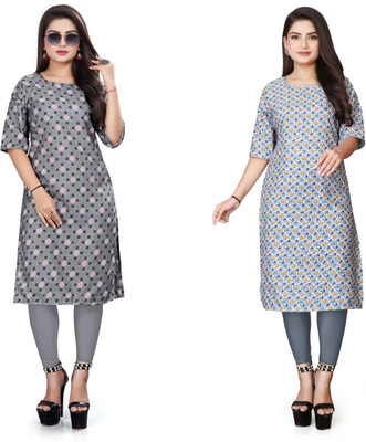 TITHIGARMENT Women Printed A-line Kurta(Multicolor)