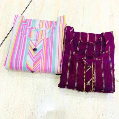 Women Striped Kurta(Multicolor)