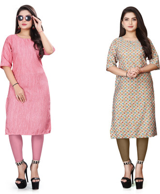 TITHIGARMENT Women Printed A-line Kurta(Multicolor)
