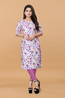 HARISH TEXTILE Women Printed Straight Kurta(Multicolor)