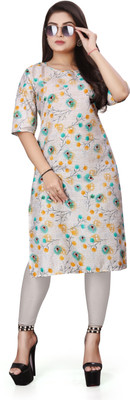 Vishwa Collection Mall Women Printed Straight Kurta(Multicolor)