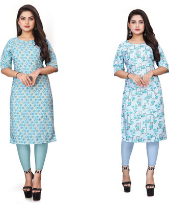 KNG TEXTILE Women Printed A-line Kurta(Multicolor)