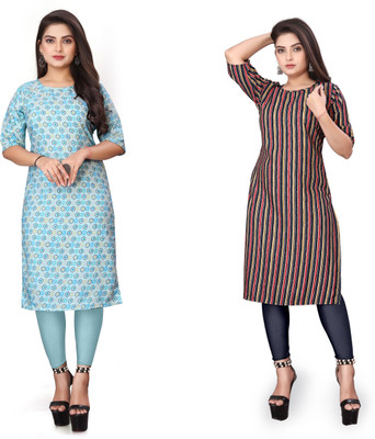 TITHIGARMENT Women Printed A-line Kurta(Multicolor)