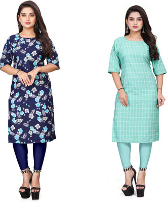 KNG TEXTILE Women Printed A-line Kurta(Multicolor)