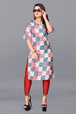 DB COLLECTION Women Printed Straight Kurta(Multicolor)