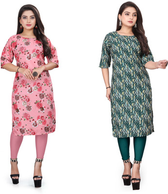 RIDDHI COLLECTION MALL Women Printed A-line Kurta(Multicolor)