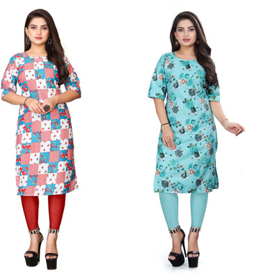 RIDDHI COLLECTION MALL Women Printed A-line Kurta(Multicolor)