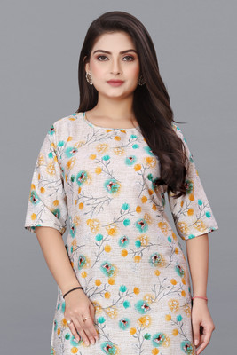 HARISH TEXTILE Women Printed A-line Kurta(Multicolor)