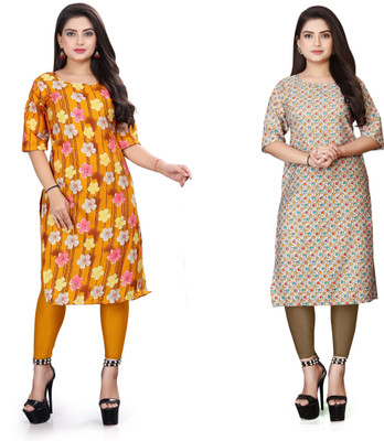 JAYA DESIGNER Women Printed A-line Kurta(Multicolor)