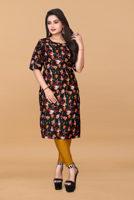 SANJUGARMENT Women Printed A-line Kurta(Multicolor)