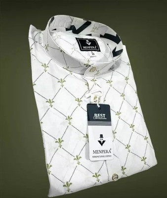 HouseOfCommon Men Printed Straight Kurta(White)