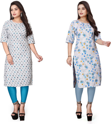 RIDDHI COLLECTION MALL Women Printed A-line Kurta(Multicolor)