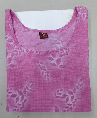 RIDDHI COLLECTION MALL Women Printed A-line Kurta(Pink)