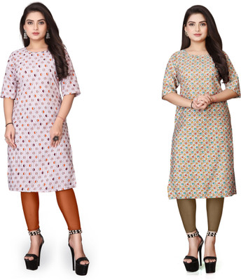 DB COLLECTION Women Printed Straight Kurta(Multicolor)