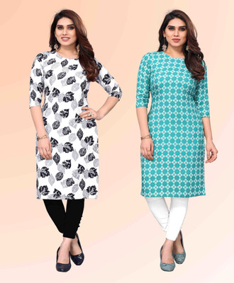 KILLARI Women Printed Straight Kurta(Multicolor)