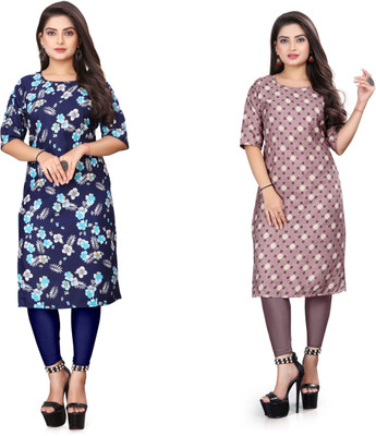 DB COLLECTION Women Printed Straight Kurta(Multicolor)