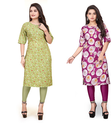 PAFASHION Women Printed A-line Kurta(Multicolor)