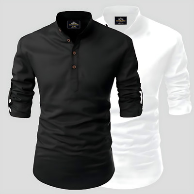 KASHIBAA Men Solid Straight Kurta(Multicolor)