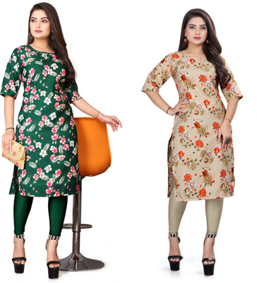 deshmi fashion Women Printed A-line Kurta(Multicolor)