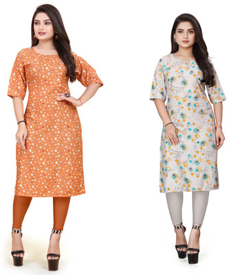 TITHIGARMENT Women Printed A-line Kurta(Multicolor)