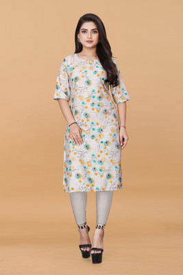 KNG TEXTILE Women Printed A-line Kurta(Multicolor)