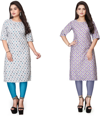 DB COLLECTION Women Printed Straight Kurta(Multicolor)