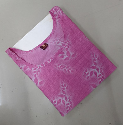 JAYA DESIGNER Women Printed A-line Kurta(Pink)